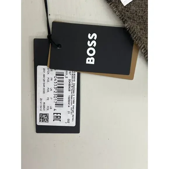 Hugo Boss Scarf Armin 2 wool blend scarf italy new mens gift brown black